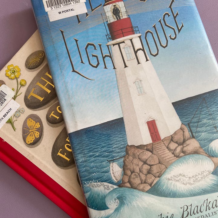Cover and illustration from Sophie Blackall hello lighthouse book