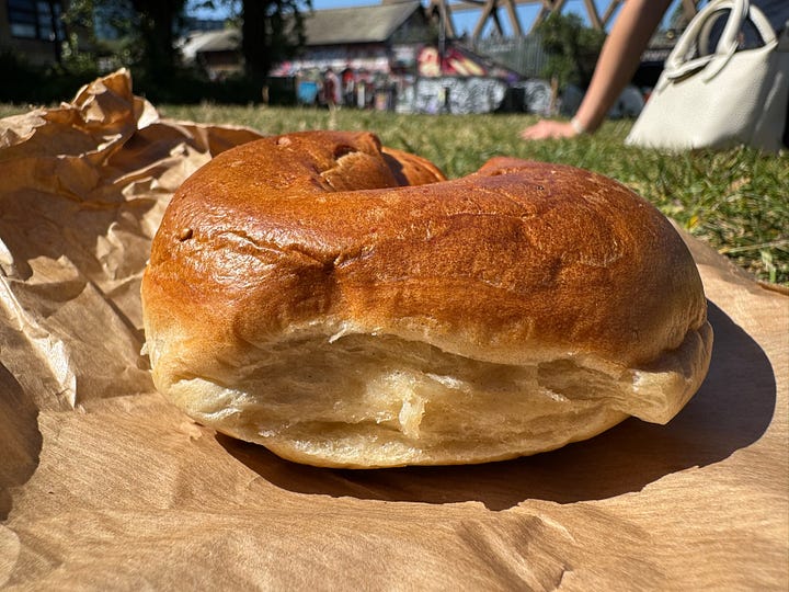 Different looks at the Beigel Bake beigel