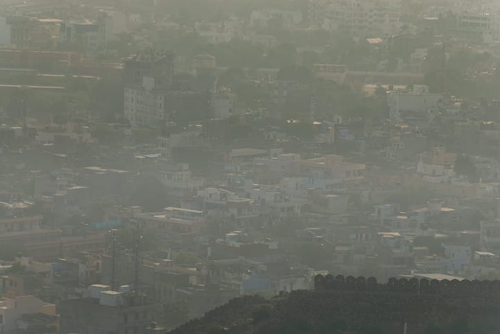 I reduced the haze in the Jantar Mantar image