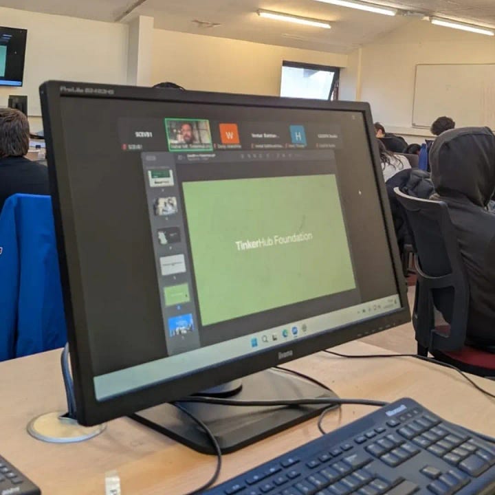 Moosa Mehar MP introduces TinkerHub to Cardiff University.