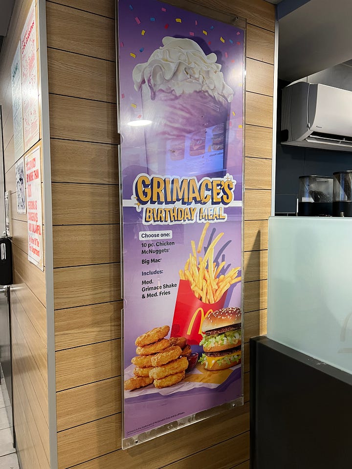 McDonald's Grimace Birthday Meal Review - HubPages