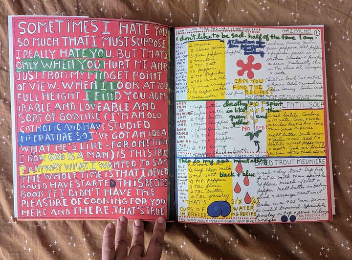 A Cookbook by Dorothy Iannone