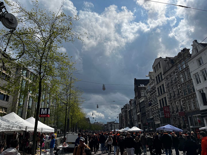 The streets were packed