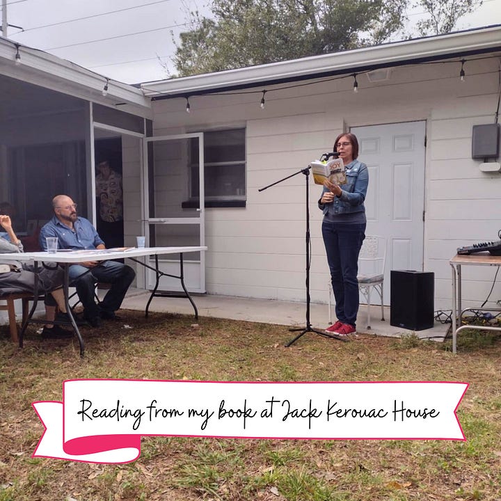 Selling my book at Jack Kerouac House