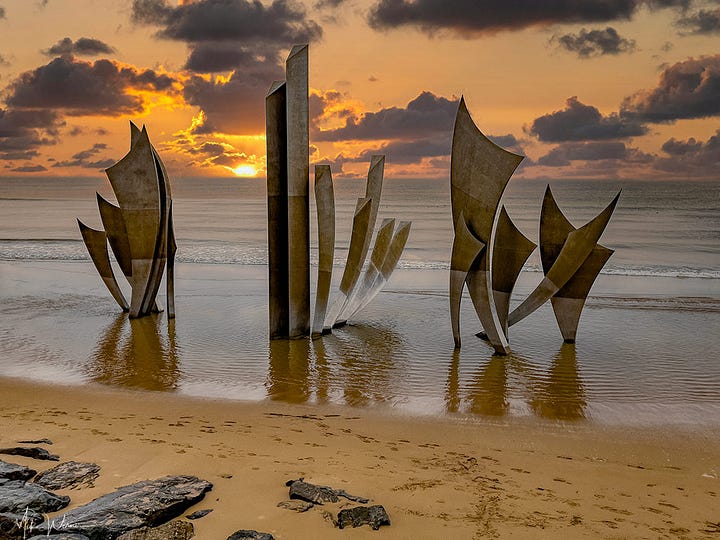 Signals Monument and Beach Landing sculpture