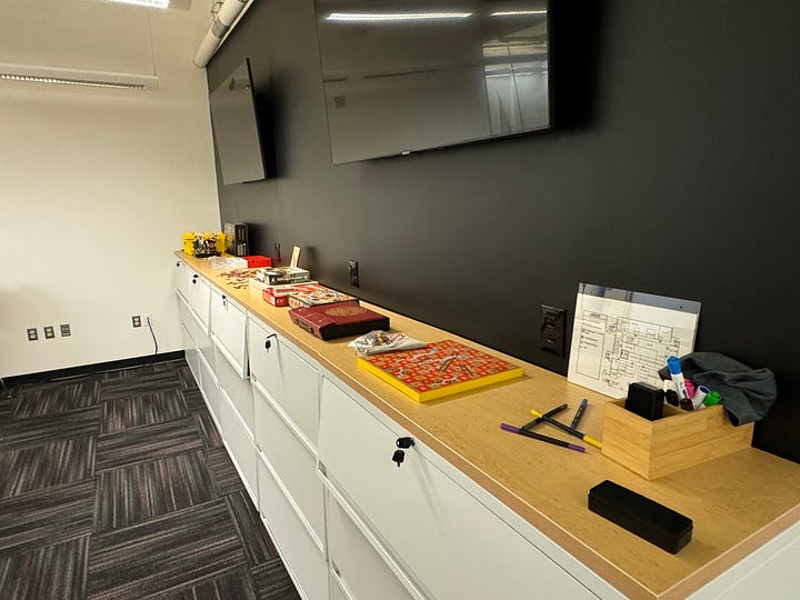 Pictures of a relaxation room at Howard Community College