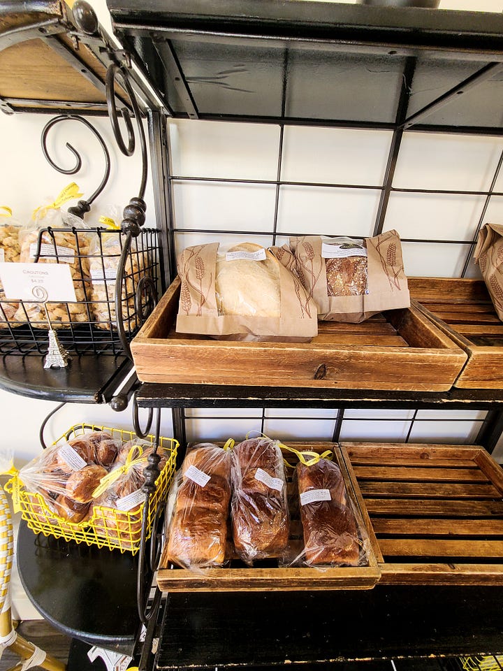 Renaissance Pâtisserie breads + indoor seating