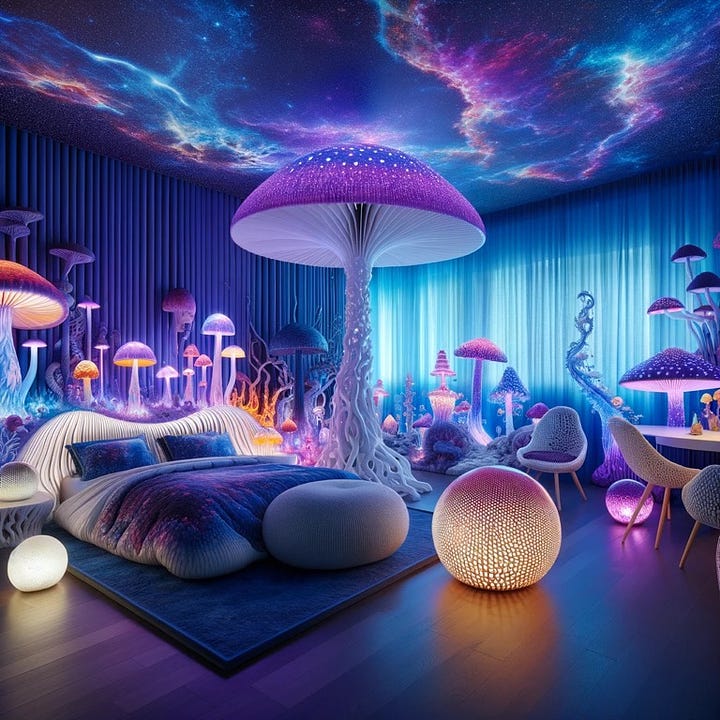 Weird core mushroom interiors