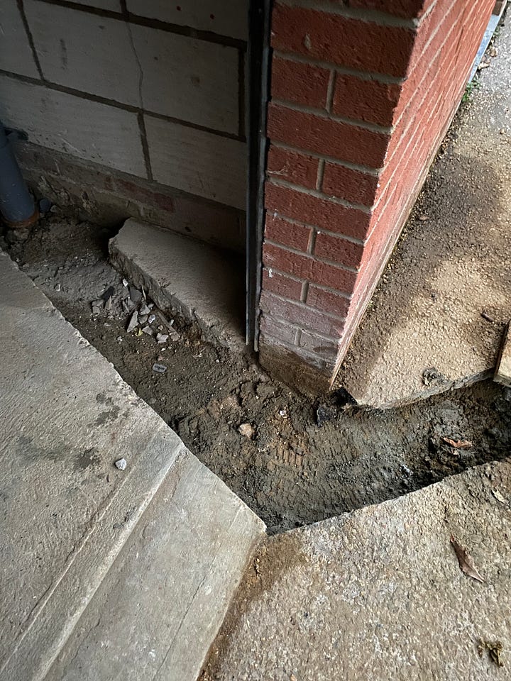 drainage installed and pipework connected