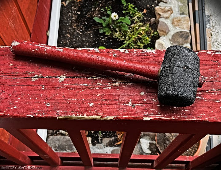 buddhist monastery gong on porch