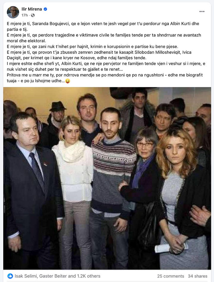 The Smear Campaign led by Ilir Mirena, followed by Lirim Mehmetaj, Berat Buzhala and Milaim Zeka.