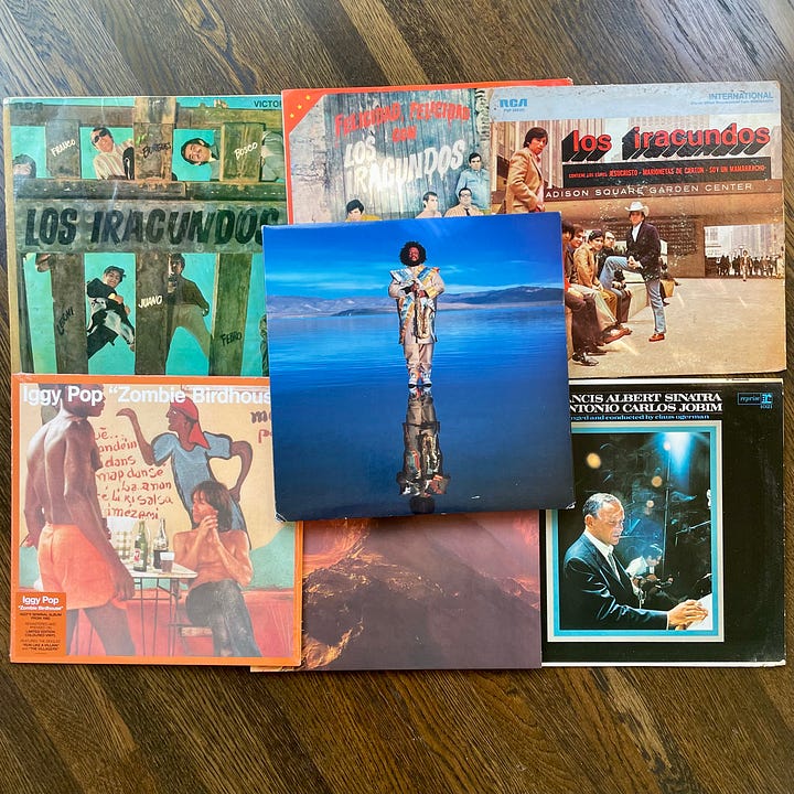 images of various vinyl record purchases categorized by vendors