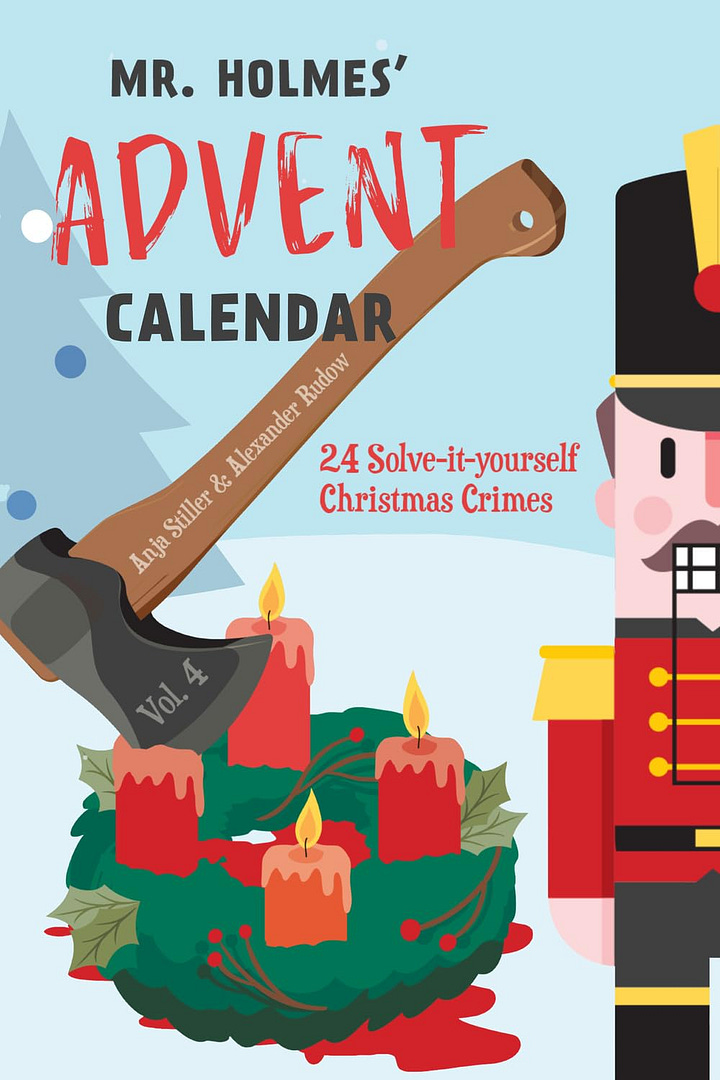 Four images of Mr. Holmes' Advent Calendar books from MX Publishing