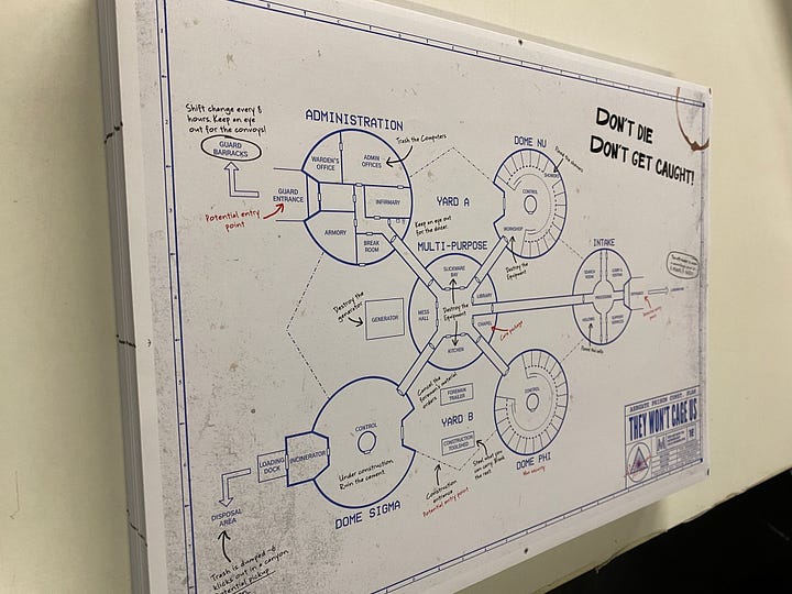 Maps and covers at the printer's facility