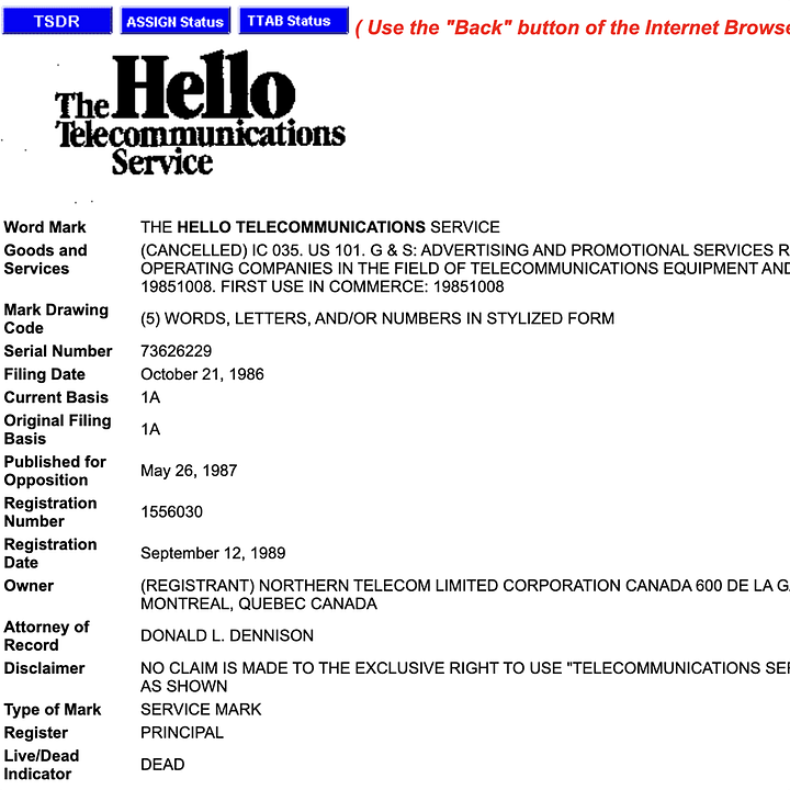 Kyle wearing red shirt from 'A simple "Hello" will do.' ad campaign. Screenshot of trademark filing for ad campaign. Photograph of X-acto knives and steel ruler Kyle inherited from his dad.