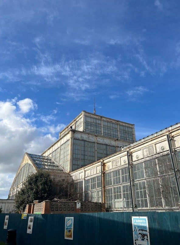 The former Winter Gardens, due for renovation, and new waterways Pic: The Lead