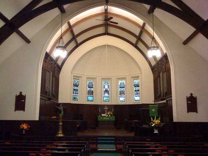 All from inside of the sanctuary