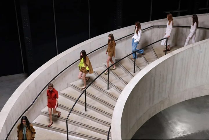 Gucci fashion catwalk runaway at the Tate Modern