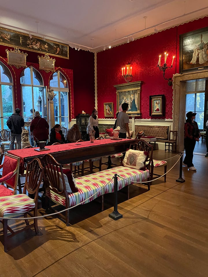 Photo excerpts of my time spent in the Titian & Raphael Rooms within the Gardner Museum
