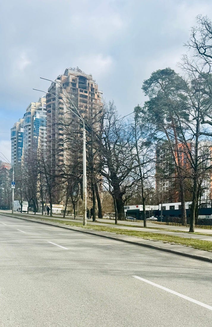 Driving into Kyiv
