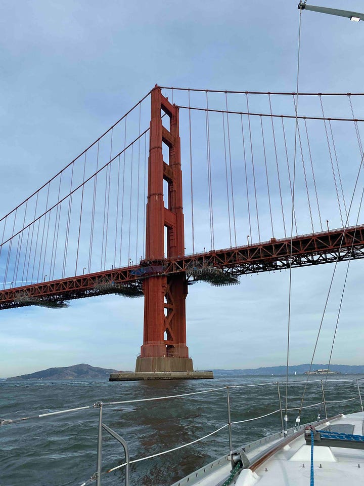 golden gate bridge and bay bridge