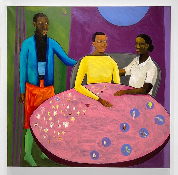 Figurative and narative paintings by Lubaina Himid