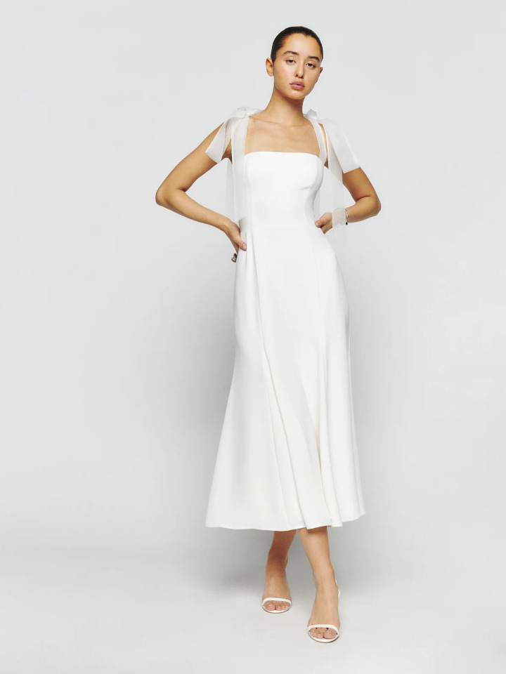 White wedding dress options from Reformation