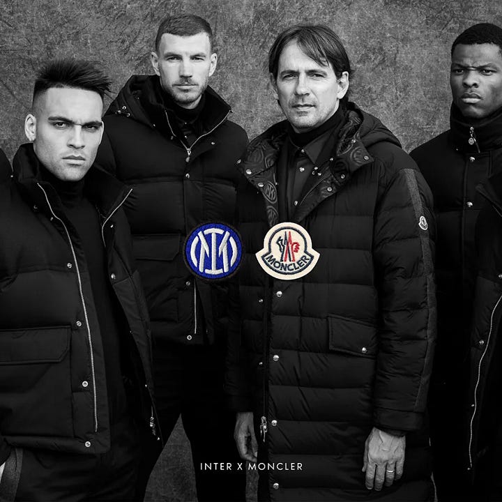 Inter Milan's recent collaboration with Moncler