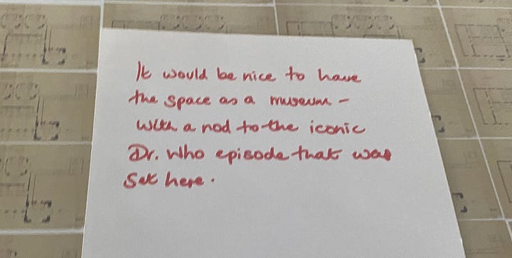 Suggestions for what the derelict rooms should be used for. Most comments suggest a museum. One suggests "partnership with National Museum if film and TV?"