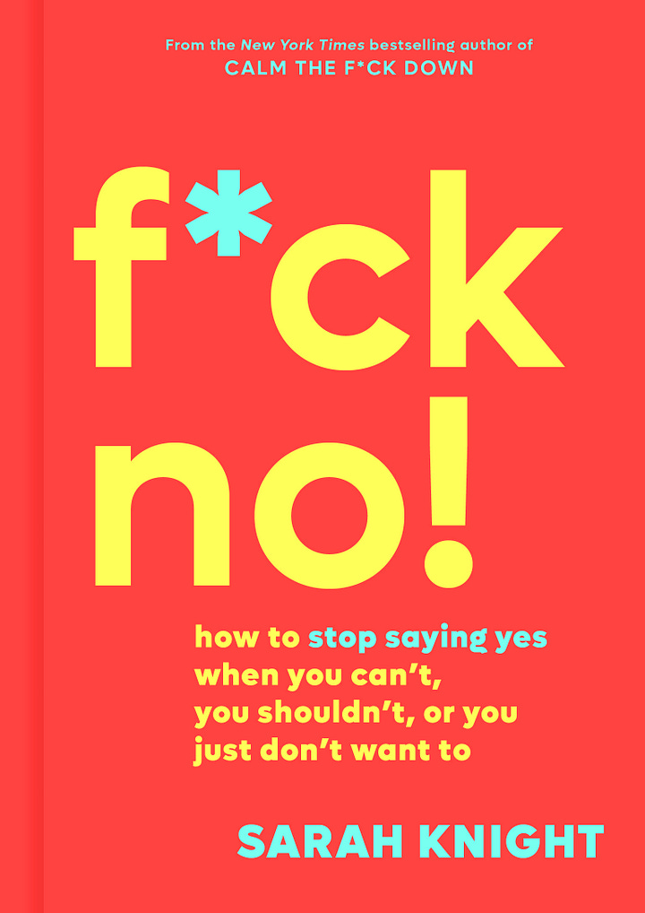 The covers of the US editions of The Life-Changing Magic of Not Giving a Fuck and Fuck No!