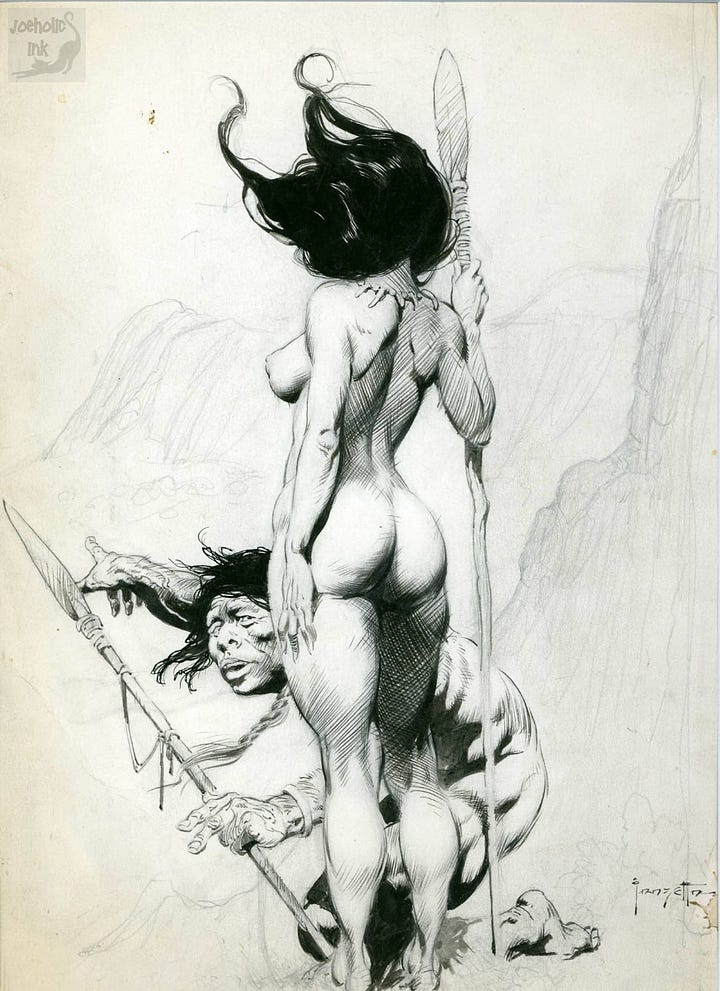 Some butts by Frank Frazetta