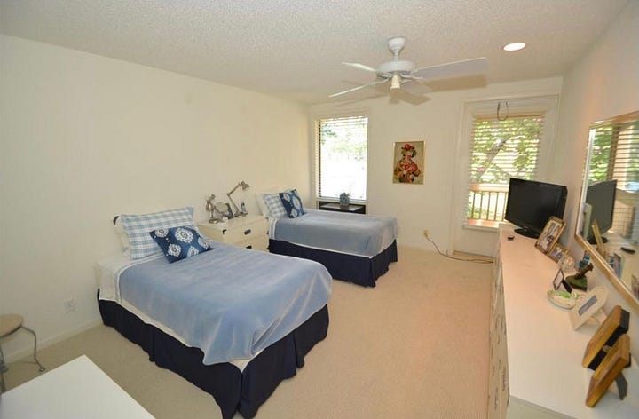 A before and after shot of the room.