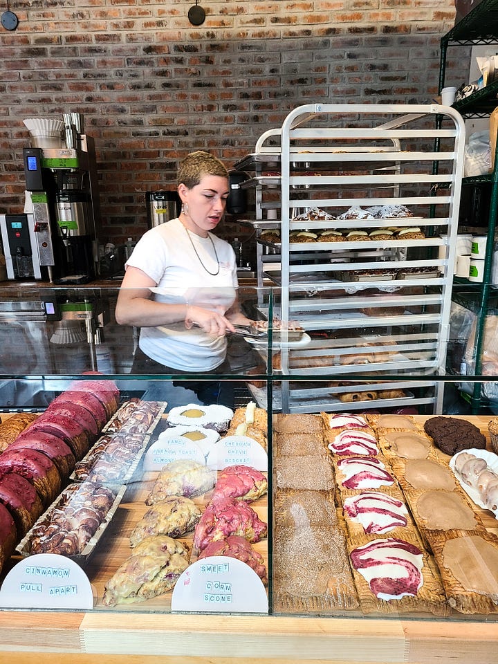 Parable Cafe pastry case close up!