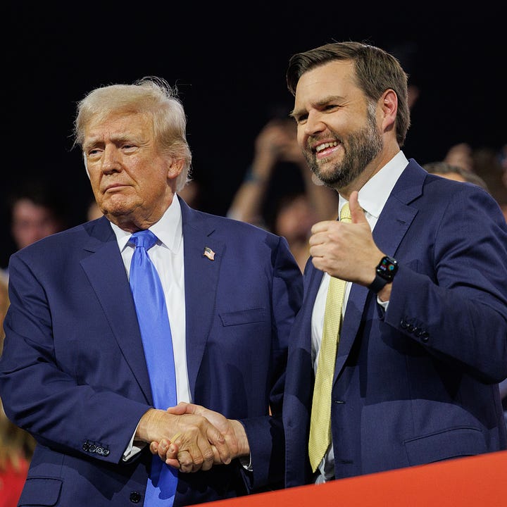 Trump and Vance Represent the Republican Party in the 2024 U.S. Presidential Election. Image Source: GOP Convention/X