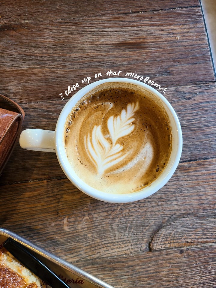 La Panaderia Bakery & Cafe latte