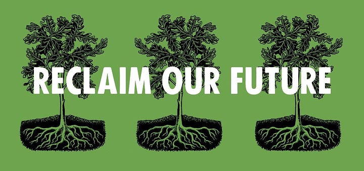 Climate action posters with nature imagery