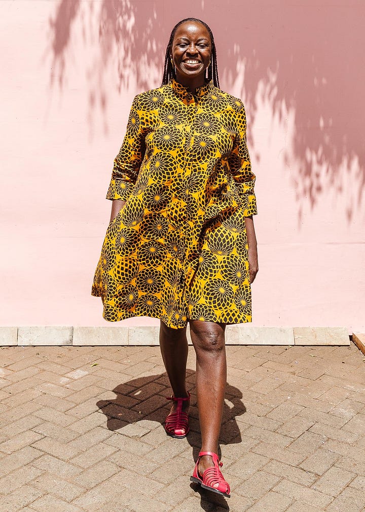 Women in African swing dresses from Zuri 