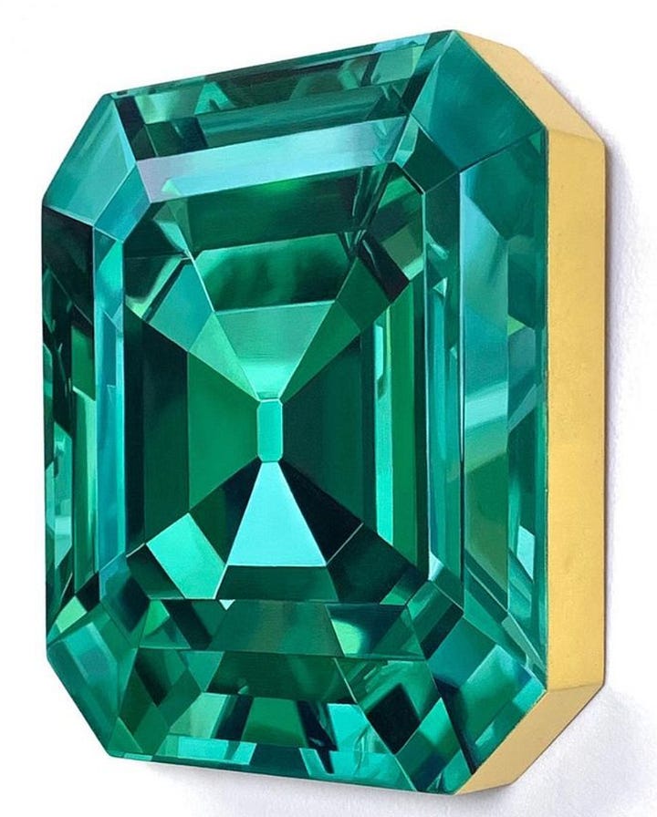 gemstone art by angie crabtree featured at Loiter Galleries this month