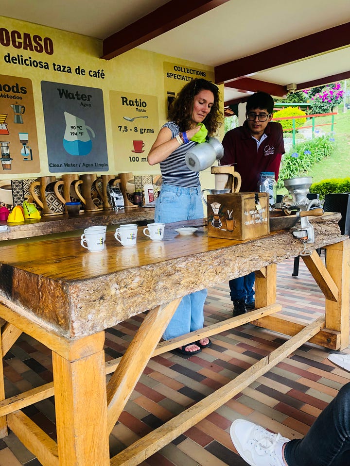 Ocaso farm coffee tour.