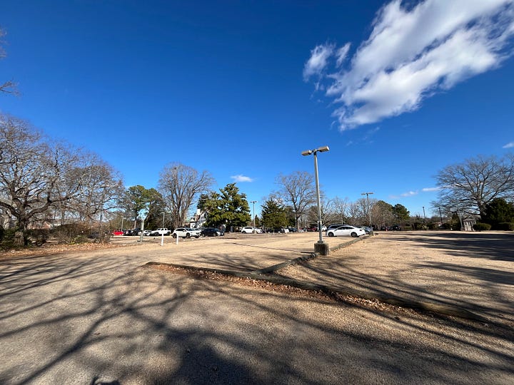 parking lot near Colonial Williamsburg