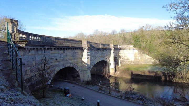 Avoncliff Aqueduct as seen from the east and west side