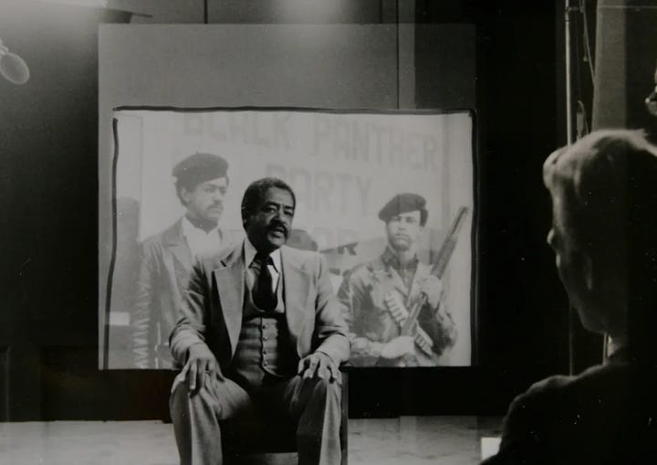 Free Speech Movement, girl with flower surrounded by bayonets, Susan Griffin, Bobby Seale