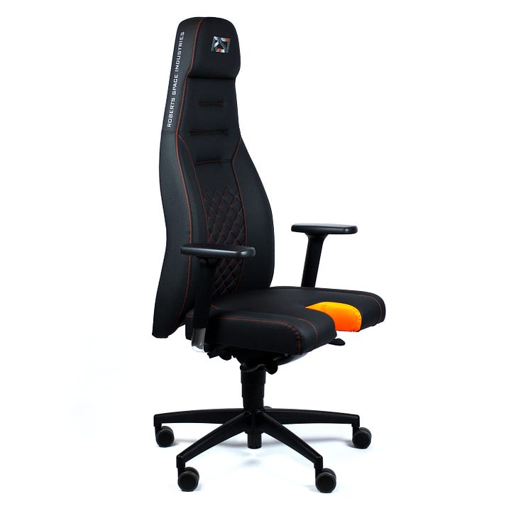 Images of a Gamer Chair branded with RSI and Monster Tech logos, with a hole in the middle for a joystick mount. Codenamed "Aries", launches July 1st as of earlier in the month.