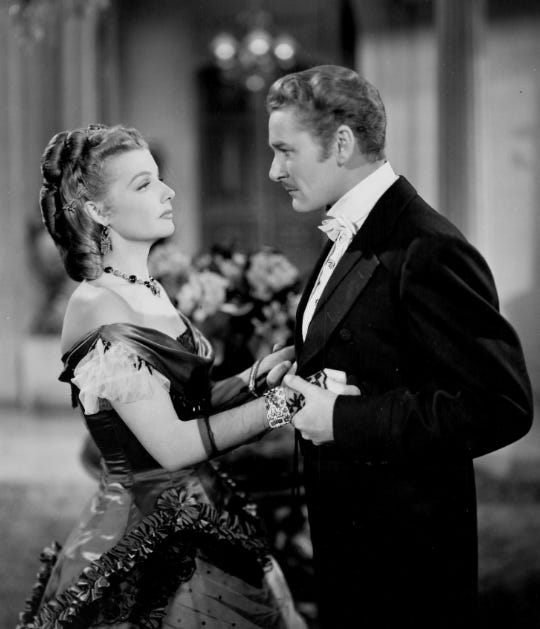 Ann Sheridan and Errol Flynn acting together