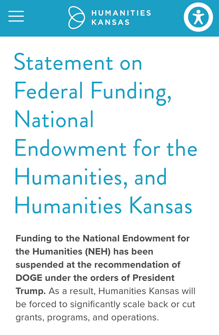 Social media posts from state humanities councils of Oregon, Kansas, Nevada and Idaho