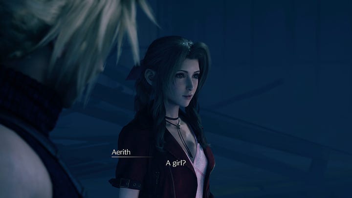 How does Tifa calling a ghost girl Marlene lead Aerith to know that it's her who Tifa needs to be taken to safety?