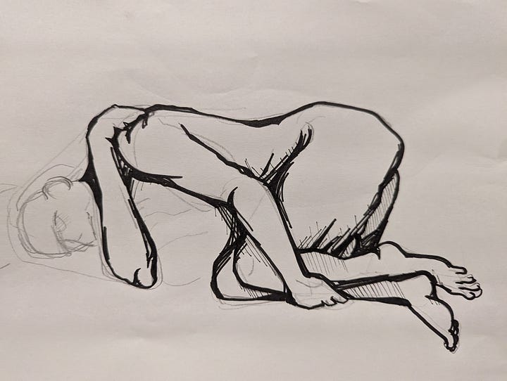 life drawing sketches of male nude