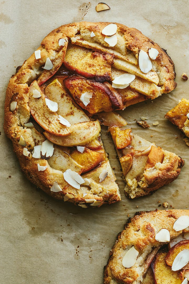 Peach apple galette.