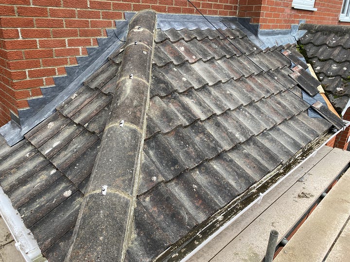 roof tiles and leading finished