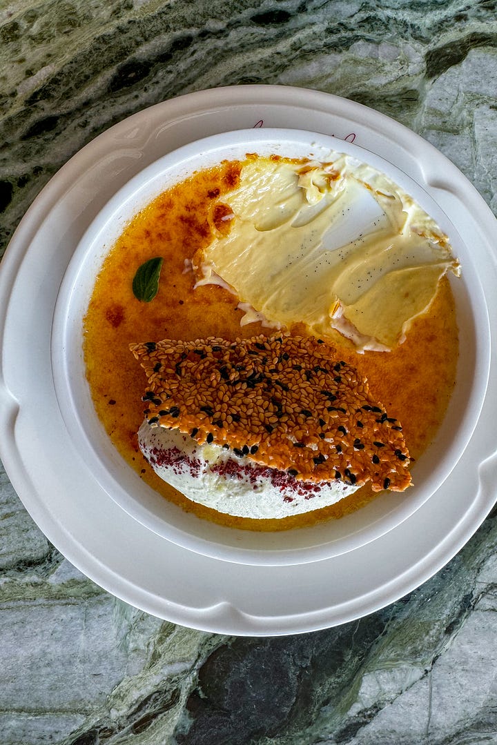 Sufret Maryam’s labneh creme brûlée 